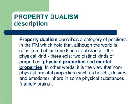 Property Dualism
